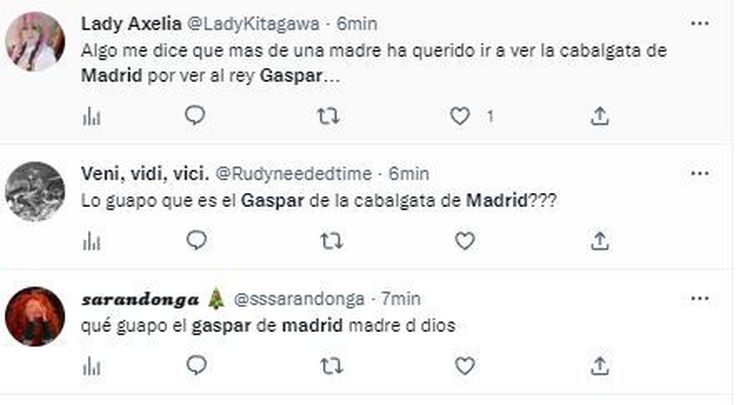 Tuits rey Gaspar / TWITTER