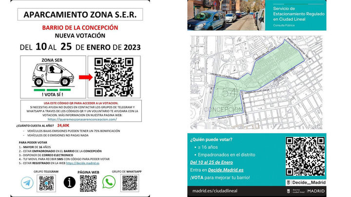 Votación Decide Madrid por la zona SER en barrio de la Concepción / REDACCIÓN