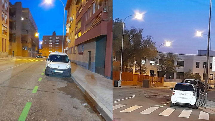 Dos calles limítrofes del barrio de San Pascual: una con zona SER y otra no / Telemadrid