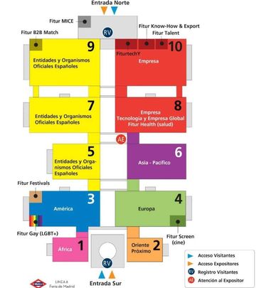 Mapa de Fitur 2023 / IFEMA