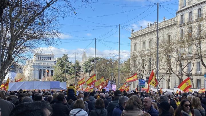Manifestación en Cibeles / TELEMADRID