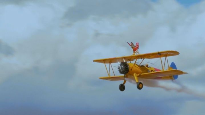 Ainhoa realizando acrobacias en pleno vuelo / Redacción