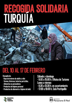 Cartel del Ayuntamiento de Manzanares El Real / AYTO MANZANARES EL REAL