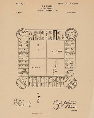 Patente original del Monopoly, creado por Lizzy Magie / WIKIPEDIA