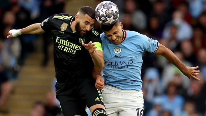 Benzema ante el Manchester City / EFE