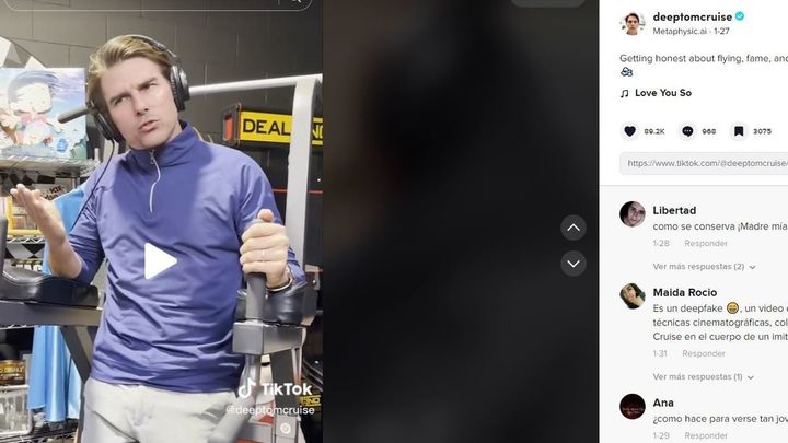 'Deep fake' Tom Cruise / @DeepTomCruise