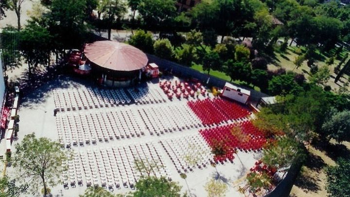 Vista aérea del Cine de Verano del parque de la Bombilla de Madrid / Redacción