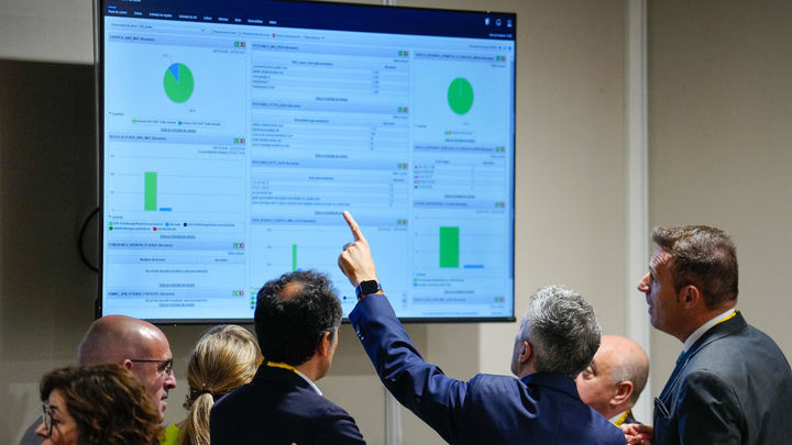 Fernando Grande-Marlaska, visita el Centro Nacional de Difusión de Datos / EFE