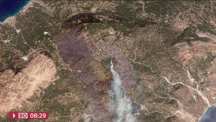 Imágenes de satélite en Grecia / TELEMADRID