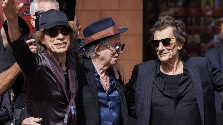 Mick Jagger, Keith Richards y Ronnie Wood, The Rolling Stones, durante la presentación de 'Hackney Diamonds' en Londres / EFE/EPA/TOLGA AKMEN