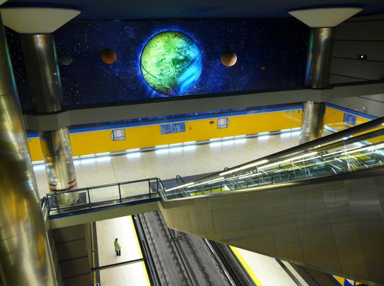 El 'Planeta Arganzuela' en la estación de Arganzuela-Planetario / METRO DE MADRID