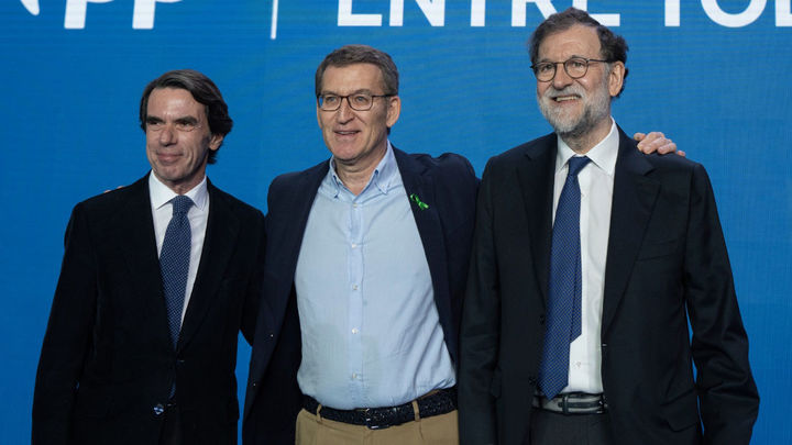 Aznar, Feijóo y Rajoy / EFE