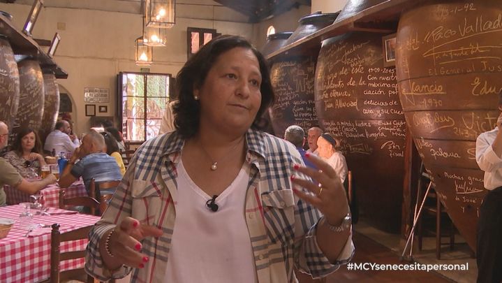 Yajayra, dueña de 'Mesón Cuevas del Vino' / TELEMADRID