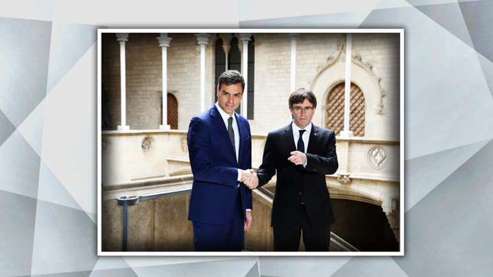 Pedro Sánchez y Puigdemont / TELEMADRID