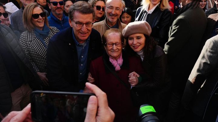 Ayuso y Feijóo en Plaza Mayor / COMUNIDAD DE MADRID