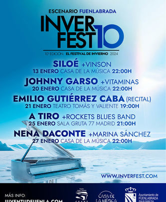Cartel con la programación del 'Inverfest' de Fuenlabrada / AYTO FUENLABRADA