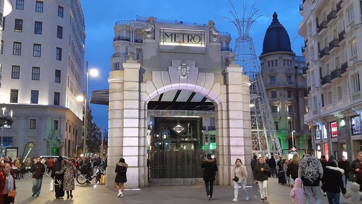 Recreación del templete del Metro de Gran Vía según el original de Antonio Palacios / P.O.