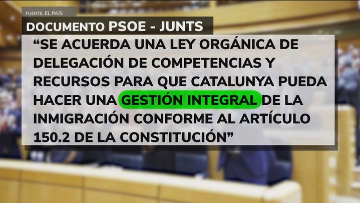 Documento del pacto PSOE-Junts publicado por 'El País' / El PAIS