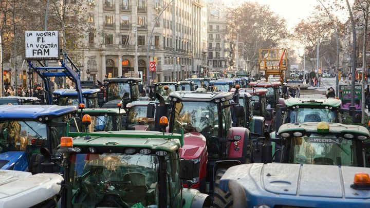 Tractorada en Barcelona / EUROPA PRESS