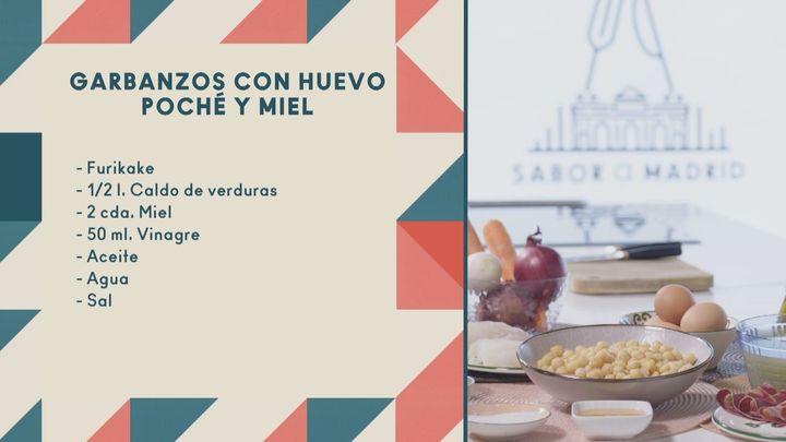 Ingredientes de los garbanzos con huevo poché y miel / TELEMADRID