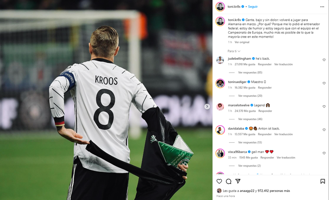 Instagram de Kroos / INSTAGRAM
