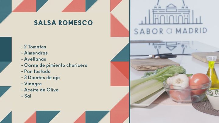 Pencas de acelga en dos texturas con salsa romesco / Telemadrid
