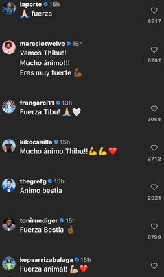 Comentarios de IG / @THIBAUTCOURTOIS