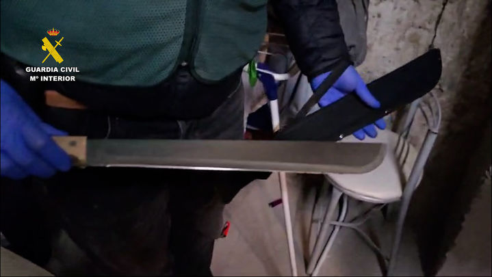 Machetes incautados en la 'Operación Kamaleones' / GUARDIA CIVIL