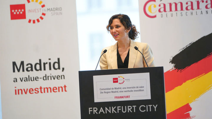 Isabel Diaz AYuso en  Frankfurt / @ComunidadMadrid