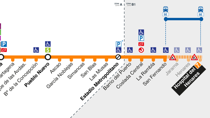 Línea 7 obras  verano 2024 / Archivo