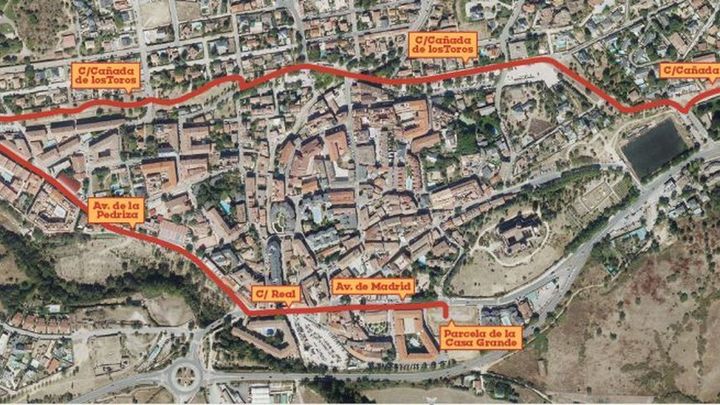 Mapa de la ruta de trashumancia / Ayuntamiento de Manzanares el Real