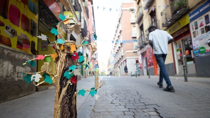 Un bolardo decorado en la actividad 'Bolardo voy, bolardo vengo' / Europa Press