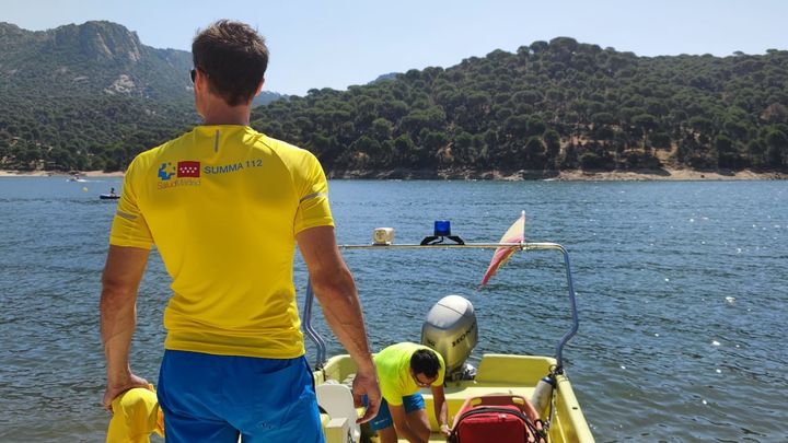Dispositivo de emergencias en el embalse de San Juan / COMUNIDAD DE MADRID