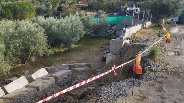 Escollera derrumbada por la DANA en la provincia de Málaga / EUROPA PRESS