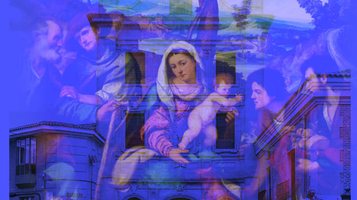 Belén proyectado en la Real Iglesia de San Andrés Apóstol / Ayuntamiento de Madrid