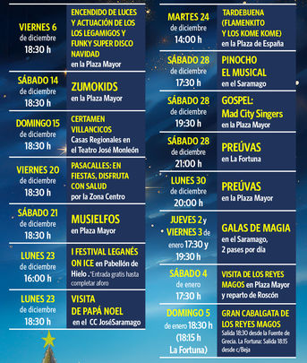 Programa Navidad 2024 de Leganés / AYUNTAMIENTO DE LEGANÉS