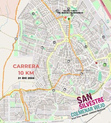 Recorrido de los 10K de la San Silvestre de Colmenar / AYUNTAMIENTO DE COLMENAR VIEJO