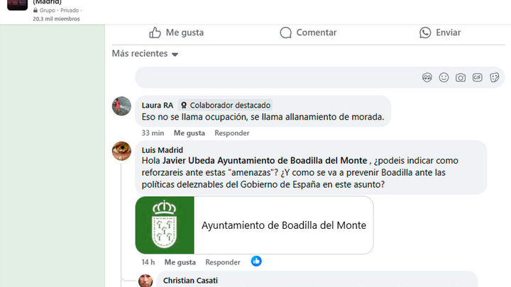 Foro de vecinos de Boadilla del Monte en Facebook / Facebook