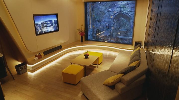 Habitación submarina del hotel InterContinental Wonderland, Shanghái / TELEMADRID