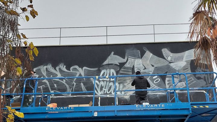 Detalle del mural realizado por PichiAvo / AYTO. MADRID