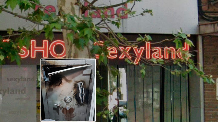 Imagen del butrón encontrado en el sex-shop de Delicias / REDACCIÓN / Google Maps