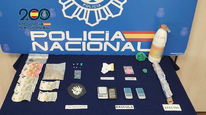 Materaial incautado por la Policía Nacional en un narcopiso del centro de Madrid / Policía Nacional