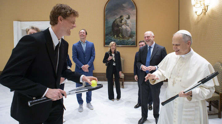 Sinner y León XIV / EFE