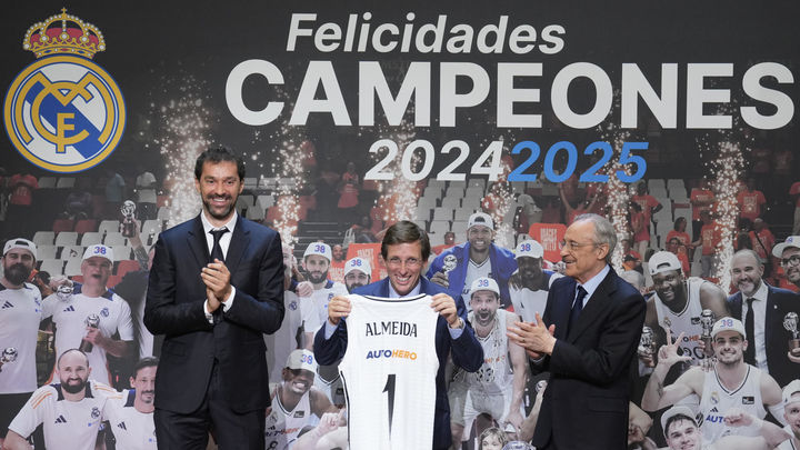 Almeida, Llull y Florentino Pérez / EFE