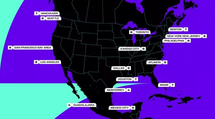 Sedes del Mundial 2026 / FIFA