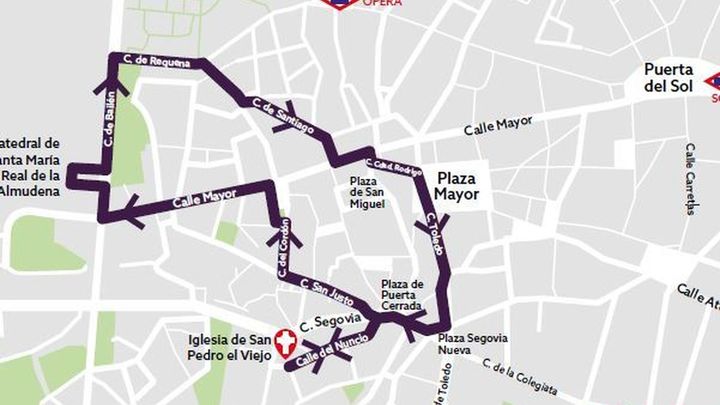 Recorrido Jueves Santo Procesión Jesús El Pobre / Ayuntamiento de Madrid
