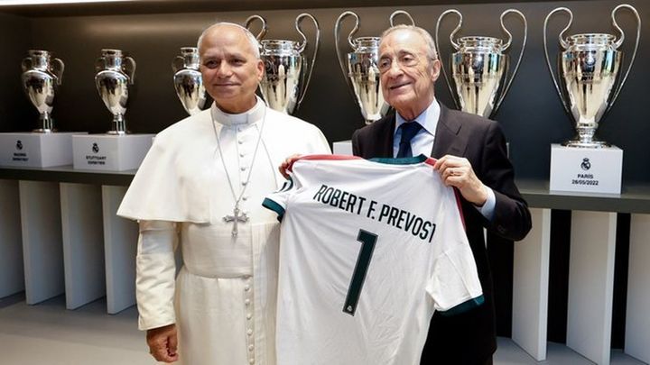 Papa León XIV y Florentino Pérez / REAL MADRID